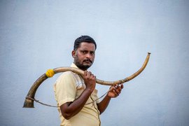 Quiet blows the kombu in Madurai