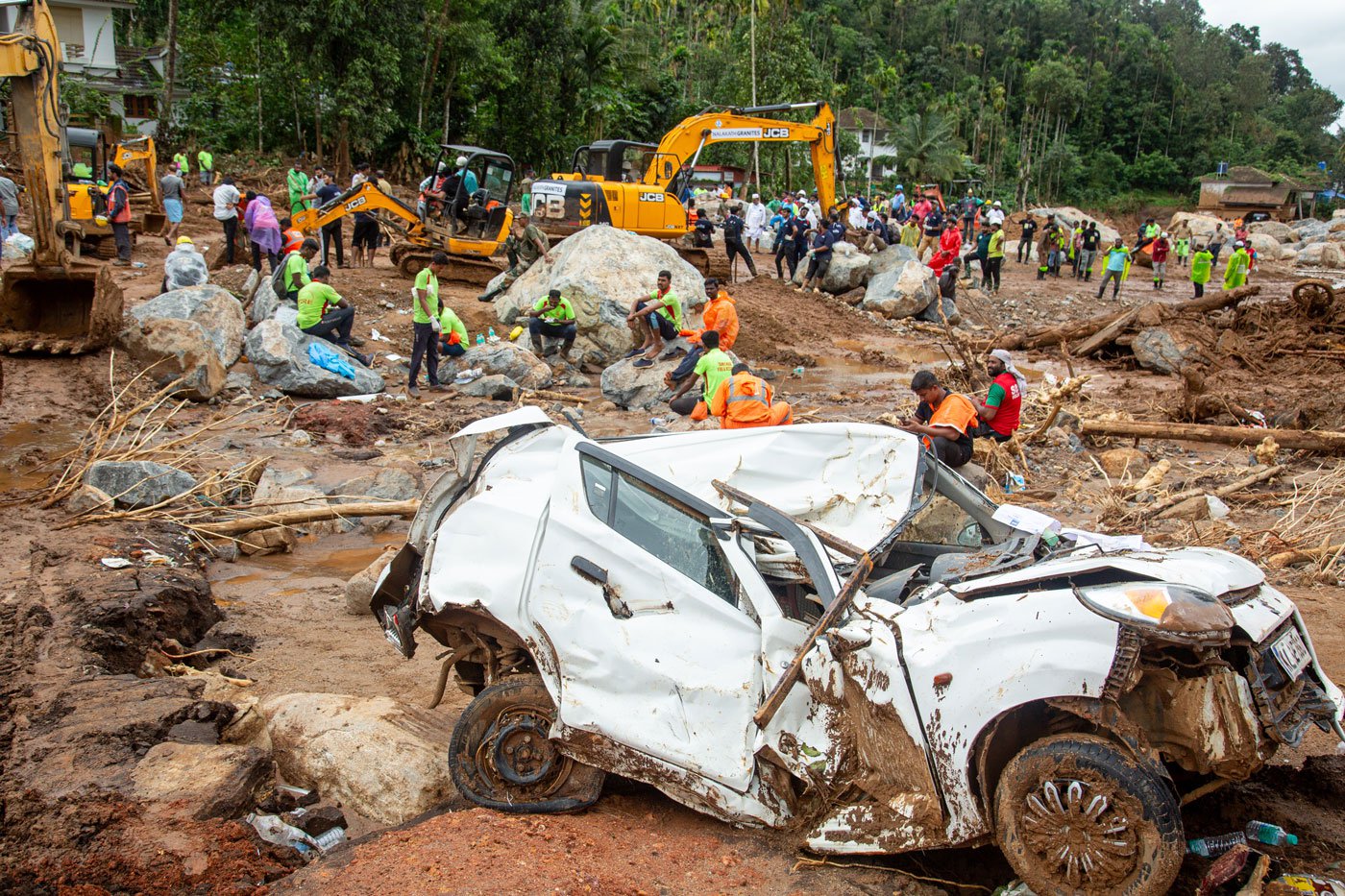 Many vehicles sustained severe damage and are now completely unusable