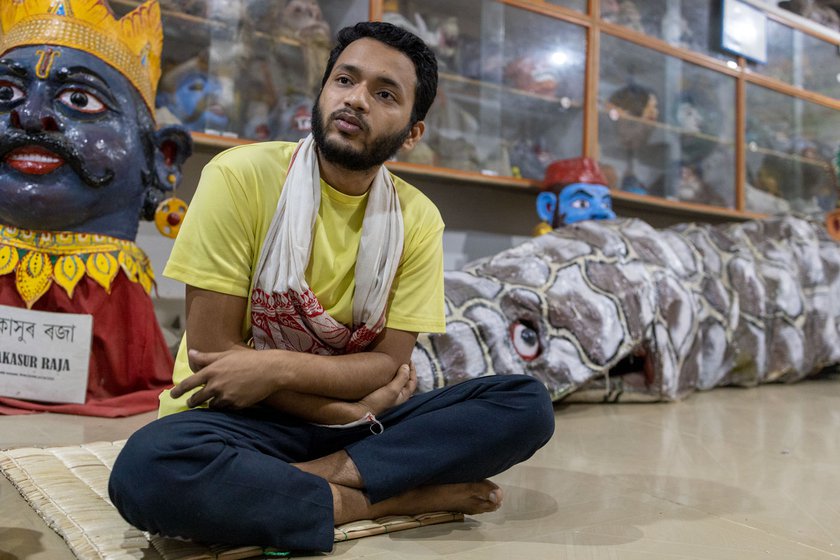 Anupam Goswami (left) and his uncle Dhiren at Sangeet Kala Kendra, their family-owned workshop