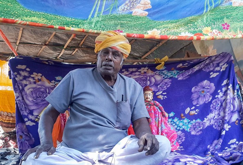 Left: 'No one respects our art like before', says Premram Bhat. In the cover image on top, he is performing with dholak-player Mohanlal Bhat. Right: Manju and Banwarilal Bhat: 'We have the real stories'