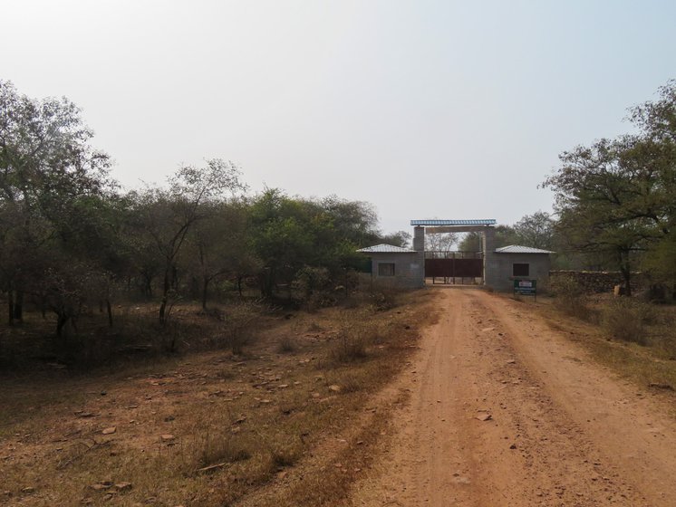 Left: The new gate at Peepalbowdi .