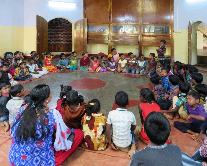 Morning assembly in school