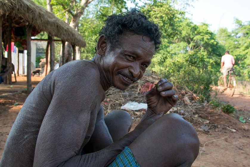 Rabindra Bhuiya (left) is a resident of Singdhui village, Jhargram district where many Sabar Adivasi families live