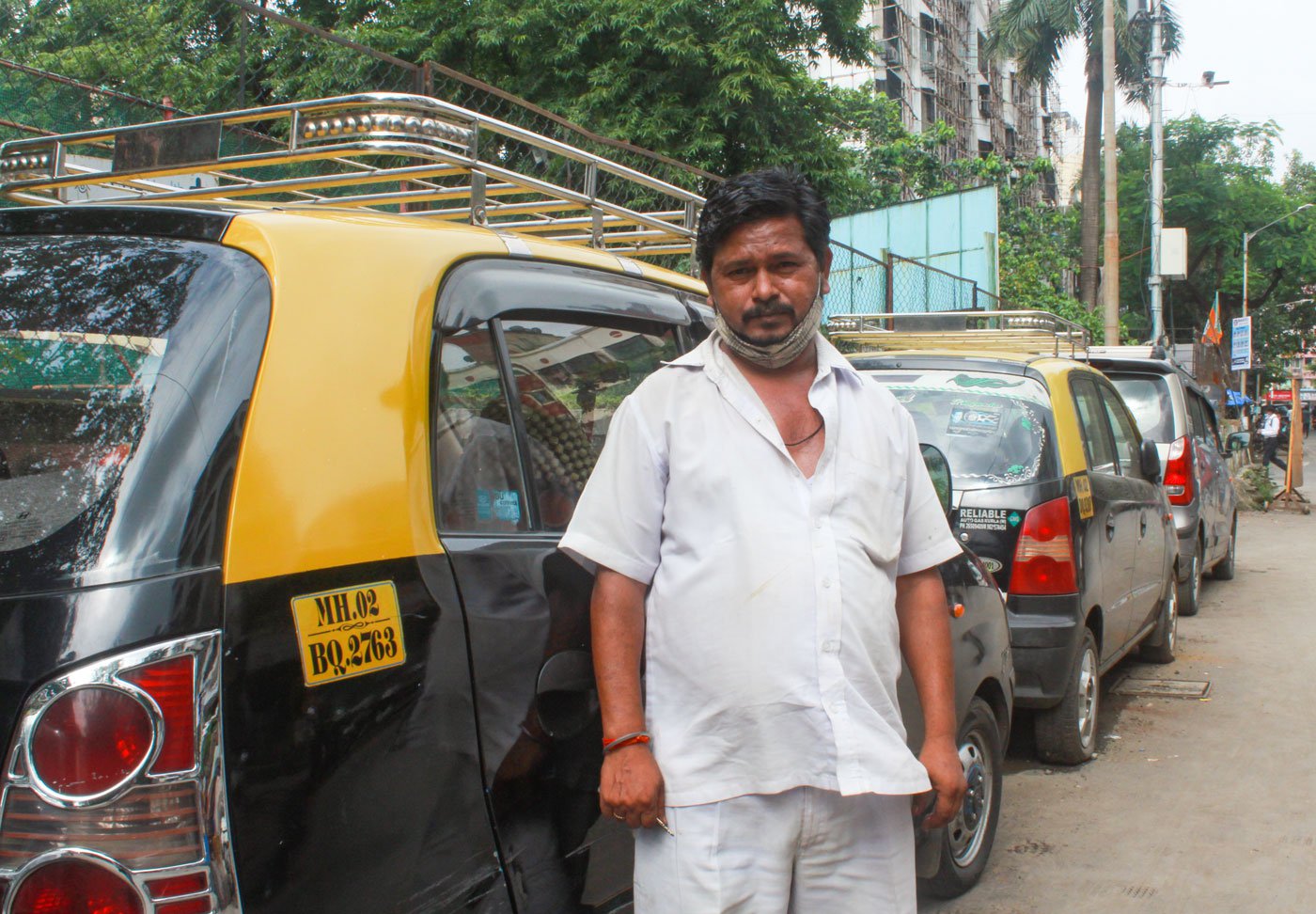 Despite the frantic dash back to Mumbai from UP, Shivpujan Pandey (left) could not save his cab. Sanjay Mali (right) too faced the same penalty