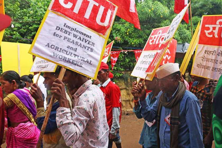 People marching in the rally