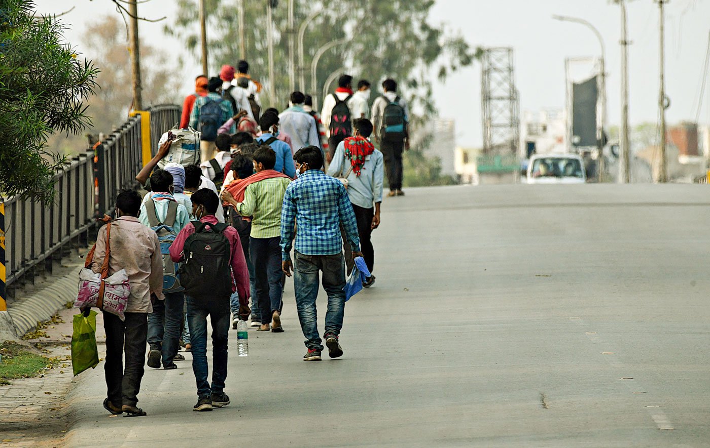 Corona refugees returning from Raipur in Chhattisgarh to different villages in Garhwa district of Jharkhand state

