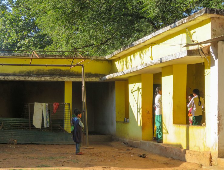 Once a month the Naumunjmeta school doubles up as an outpatient clinic for Urmila, Manki (middle), Savitri Nayak and other healthcare workers