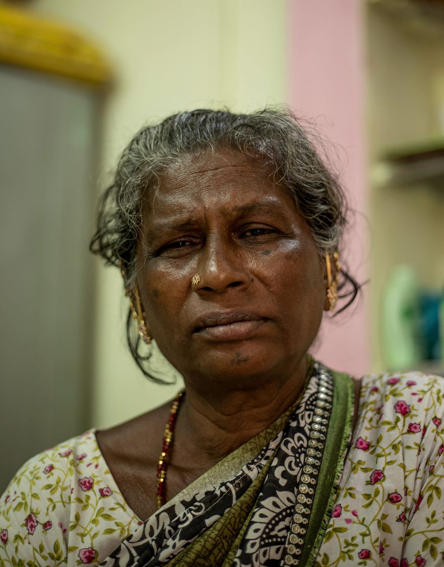 A selfie of Tharma Amma taken 10 years ago in Chennai. Even applying for a pension is very difficult for trans persons, she says