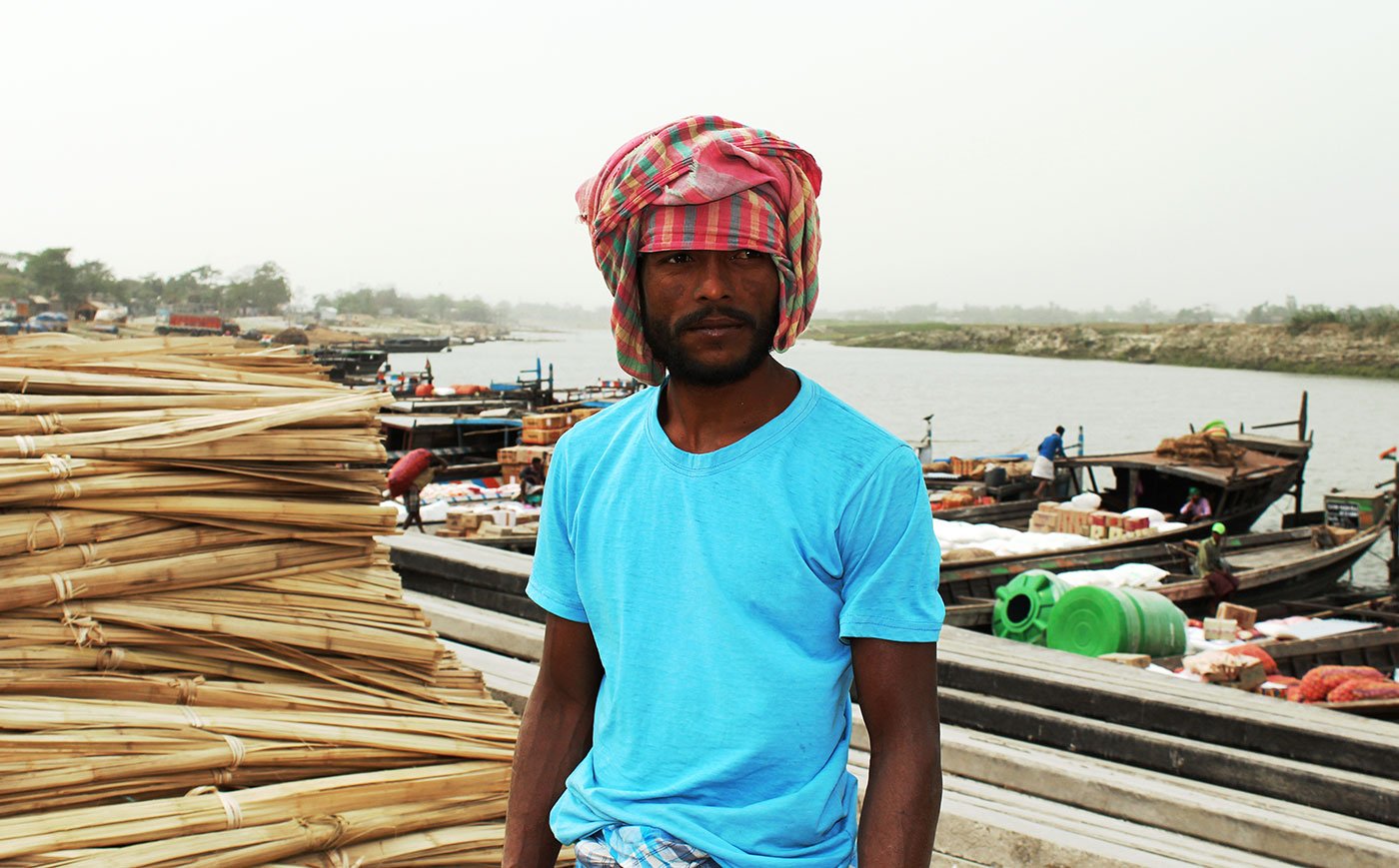 Mainuddin Pramanik, 35, also comes to Dhubri every day from Kuntir char