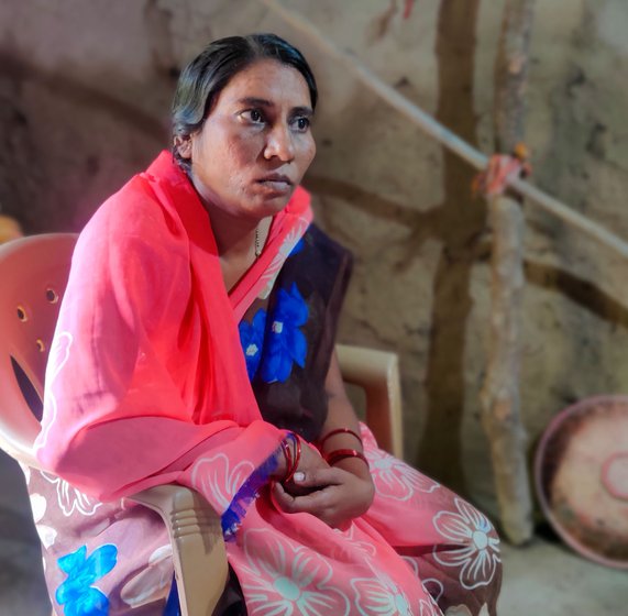 Left: Gangubai Misal says her son, Purushottam, was a good musician. Right: Vijaymala Misal remembers her husband getting into a panic when his parents fell ill