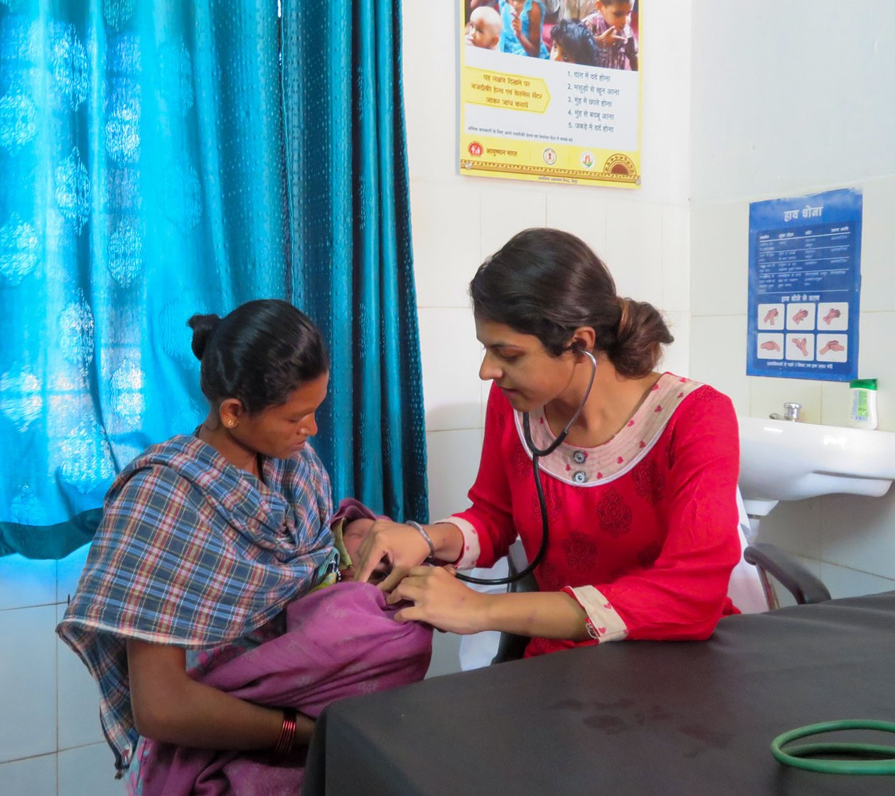 Left: Dr. Rohit Baghel, former state maternal health consultant, explaining delivery procedures to staff nurses and RMAs at a PHC. 'The Benoor PHC [is the best-equipped and serviced in the district', he says. Right: Dr. Paramjeet Kaur says she has seen many botched abortion cases in the nearly two years she has been posted in this part of Bastar

