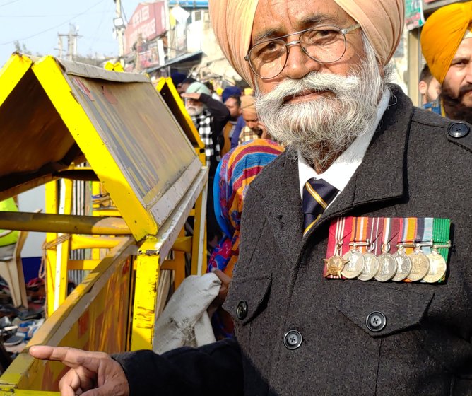 Left: Lt. Col. Jagdish S. Brar fought in the 1965 and 1971 wars. Right: Col. Bhagwant S. Tatla says that India won those wars because of farmers