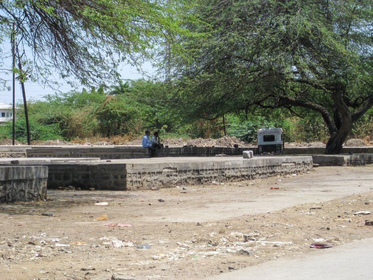 The chappal stand and cloak room opposite the temple are empty (left), the weekly market is silent (middle) and the narrow lanes leading to the temple are all deserted

