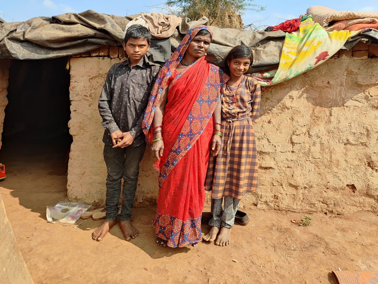 Left: Arjun, with his mother Suman and cousin Anita.