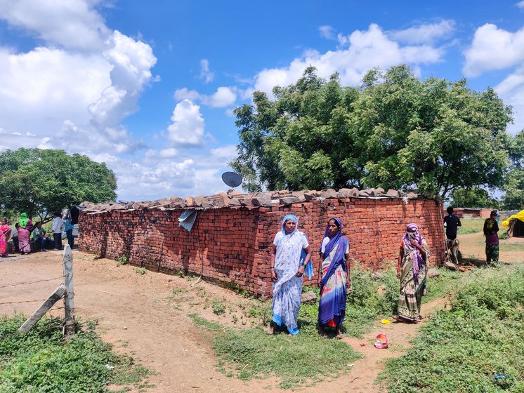 Gulam Bai and the settlement along the highway at Sirsala, where she has lived for 40 years