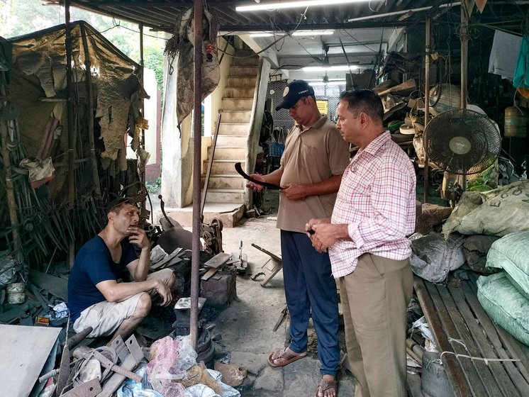 Rajesh can make more than 25 different types of tools (left), many of which he innovates for his customers (right) after understanding their requirements