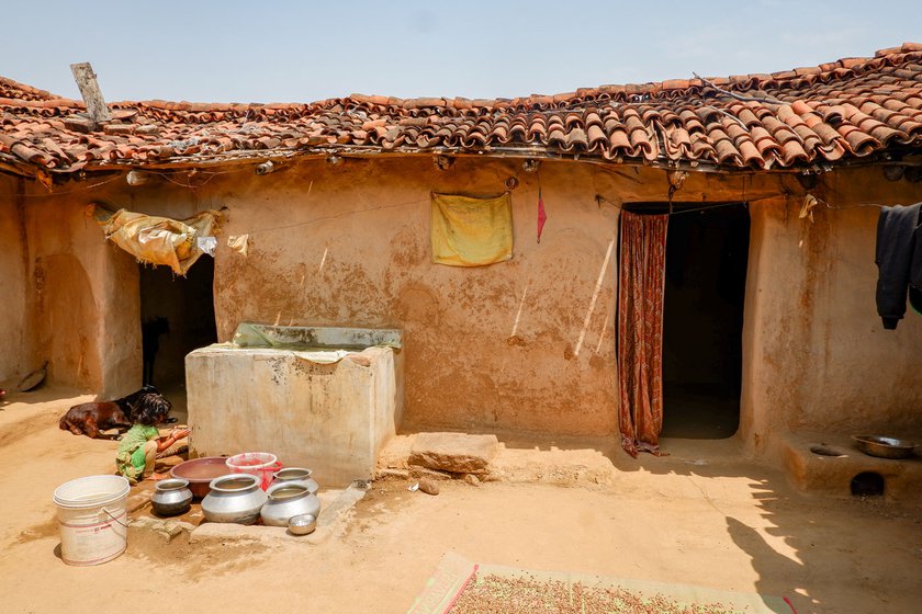 Left: Just a few kilometres from Checharia, a six-lane highway is under construction, but a road is yet to reach Renu and Priyanka’s home in the village.