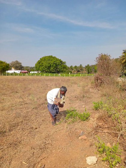 Left: Subbaiah at work. He earns Rs. 500 for a day of work that starts at 9 a.m. and stretches till 5 a.m.