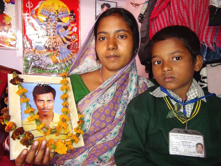 Left: ' No life in the gutter' told students a story about a worker who died in the drain in a Vasant Kunj mall.