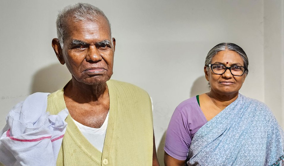 Right: Nallakannu with his daughter Dr. Andal