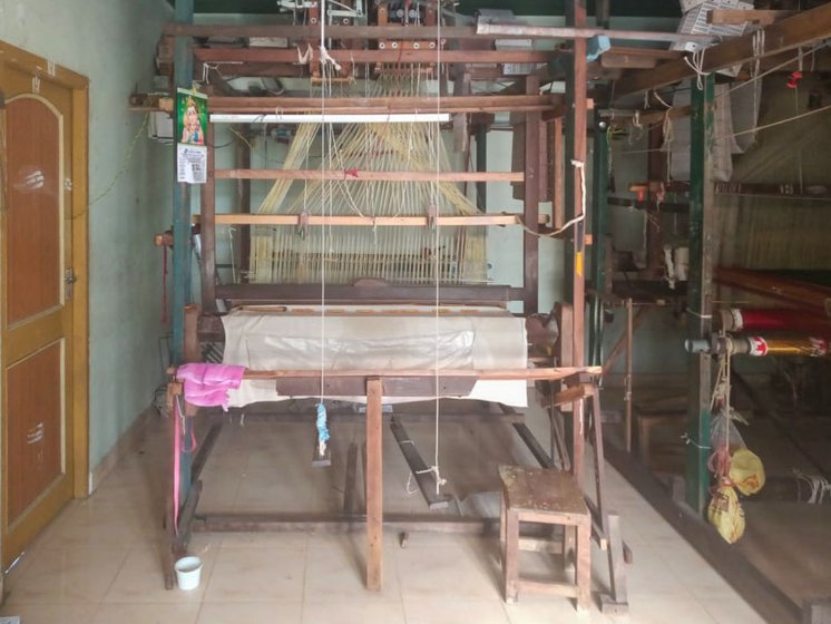 In Kancheepuram, Tamil Nadu, master weavers and national award winners B. Krishnamoorthy and B. Jayanthi: 'Weavers keep calling [since the lockdown began] asking for loans of Rs. 2,000-3,000 for food'

