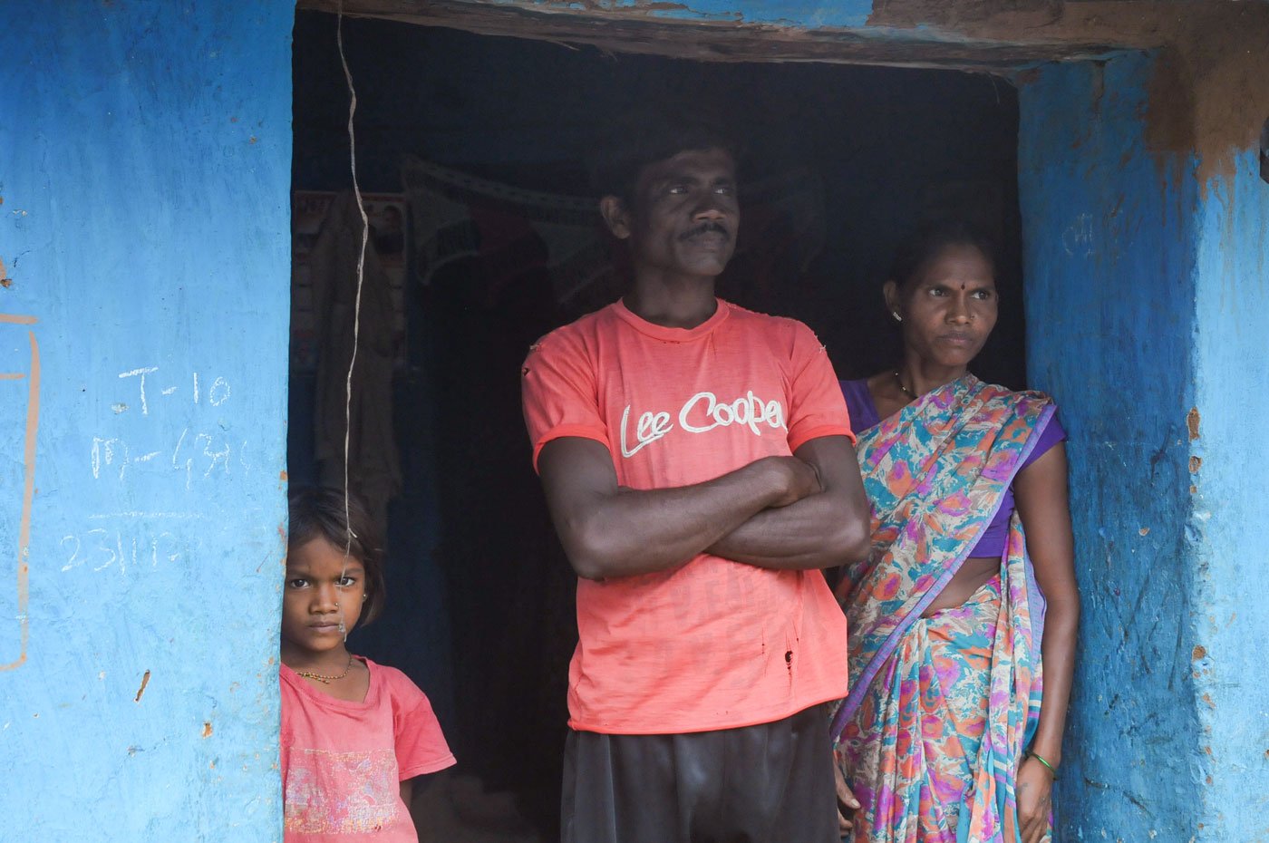 Vijay with Shamkala and Vedanti. Shamkala says she was tense until her husband reached home