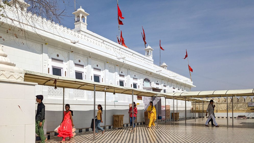 At the entrance to the Shri Bhadriya Mata Ji temple in Jaisalmer district of Rajasthan