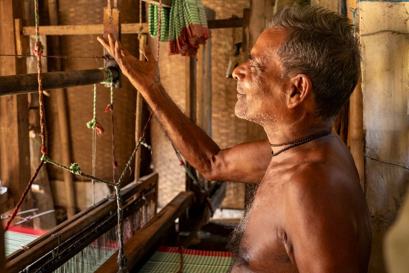 Left: There may be many difficulties in the handloom industry now, but Roopchand does not want to quit. 'I have never put greed before my craft,' he says.