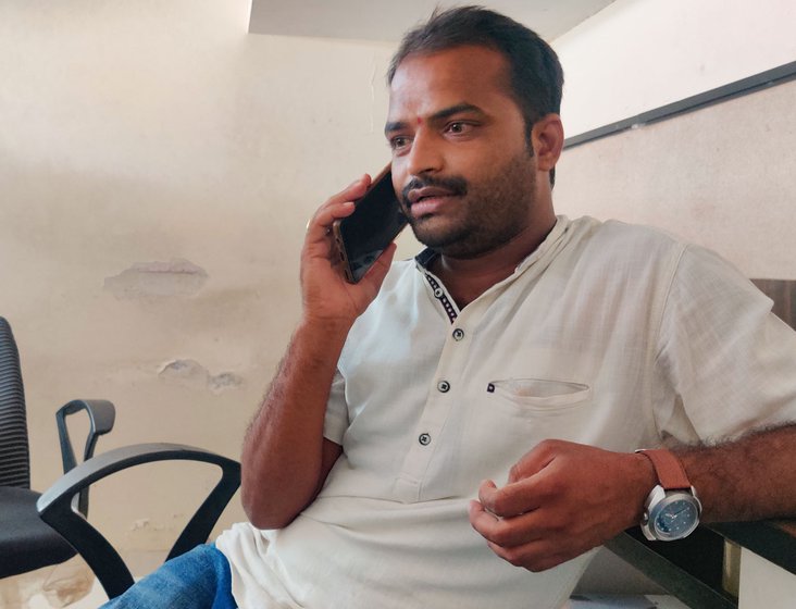 Left: Subash Kabade shows his letter to the district collector explaining his side in the hospital's complaint against him. Right: Somnath Khatal, the journalist who discovered the discrepancy in official number of Covid deaths reported in Beed