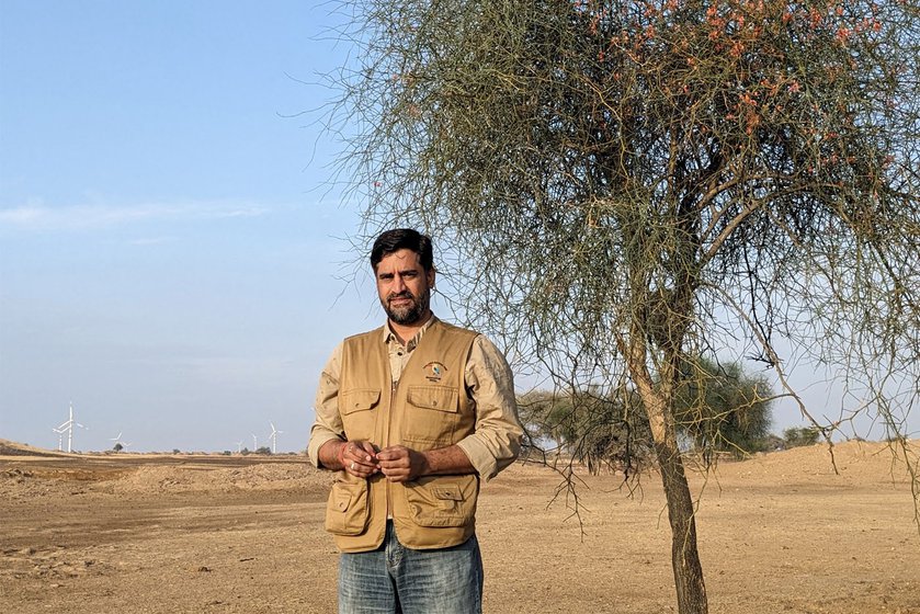 Right: Conservation biologist, Dr. Sumit Dookia says the heat from solar panels is compounded by the loss of trees chopped to make way for renewable energy