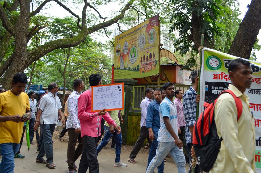 Women leading the procession during the rally