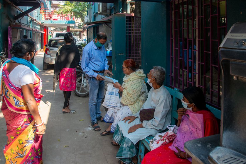 Right: Patients gather at the Bantra Society's charitable tuberculosis hospital in Howrah, near Kolkata