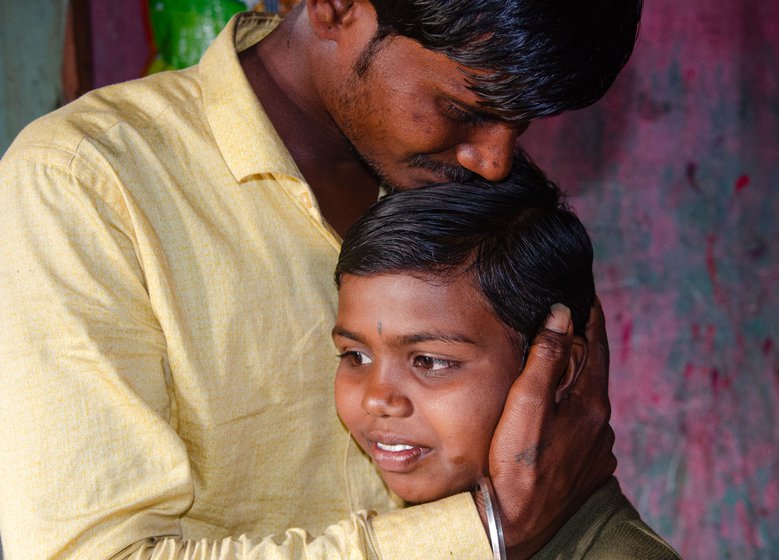 Varsha with her father. 'We would really like to see her running in competitions. I wonder how she does it,' he says