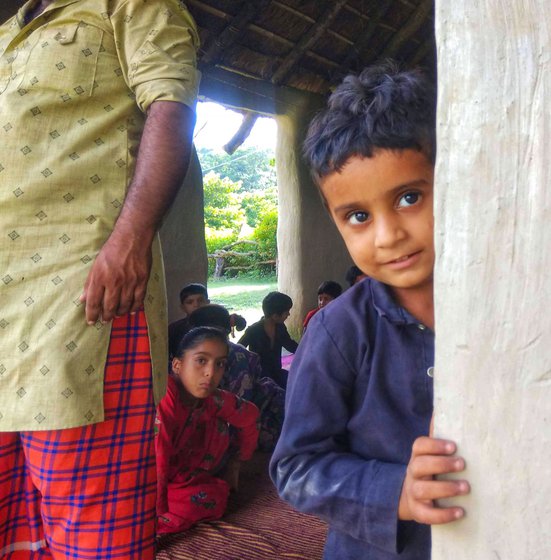 Initially, few girls would turn up for the basti classes, but the situation is changing, with Ramzano (left) and Nafeesa Bano (centre) among those who now attaned. Right: Rafeeq, a Van Gujjar child, at the learning centre