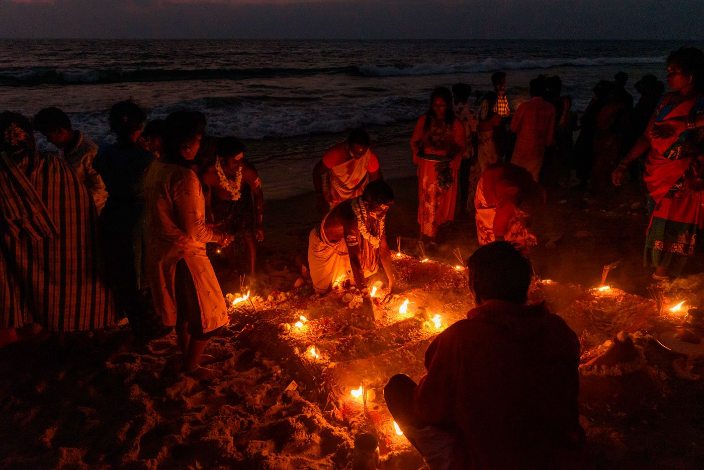 When the waves wash away the offerings, the Irulars believe the goddess has accepted it