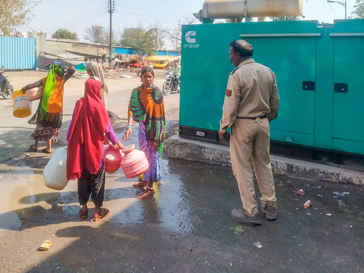 Left: Requesting water from security guards of buildings doesn't always end well.