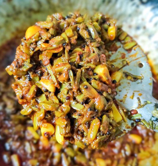 final dish: pirandai pickle