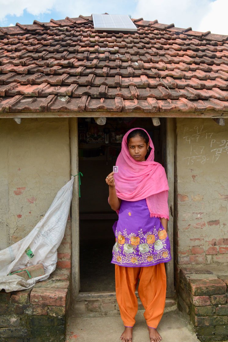 Left: Anjuman Bibi of Ghoramara island cradles her nine-month-old son Aynur Molla. Her elder son Mofizur Rahman dropped out of school in Class 8 to support the family. Right: Asmina Khatun, 18, has made it to Class 12 in Baliara village in Mousuni Island, Namkhana block. Her brother, 20-year-old Yesmin Shah, dropped out of school in Class 9 and migrated to Kerala to work as a mason

