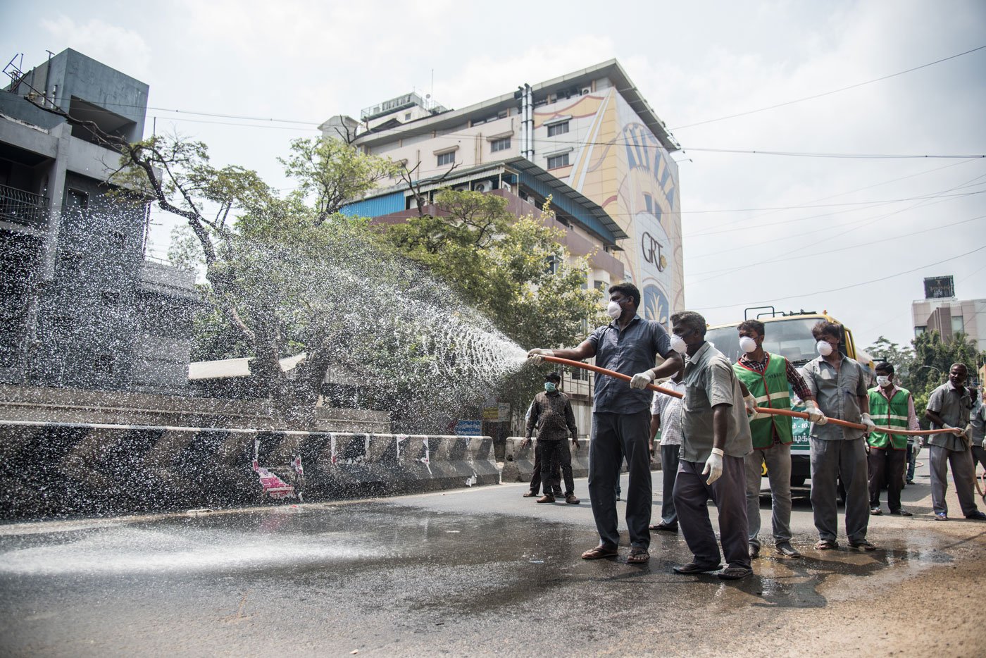 The cleaning of different streets in T. Nagar continues