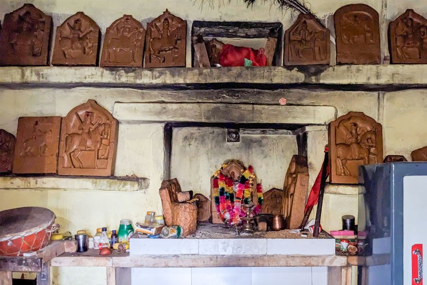 Left: Inside the Dungar Pir ji temple in Mokla oran .