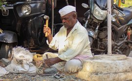 Balappa Dhotre's craft is carved in stone