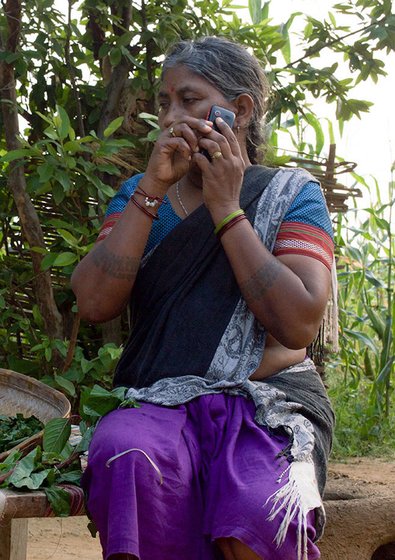 Woman talking on phone