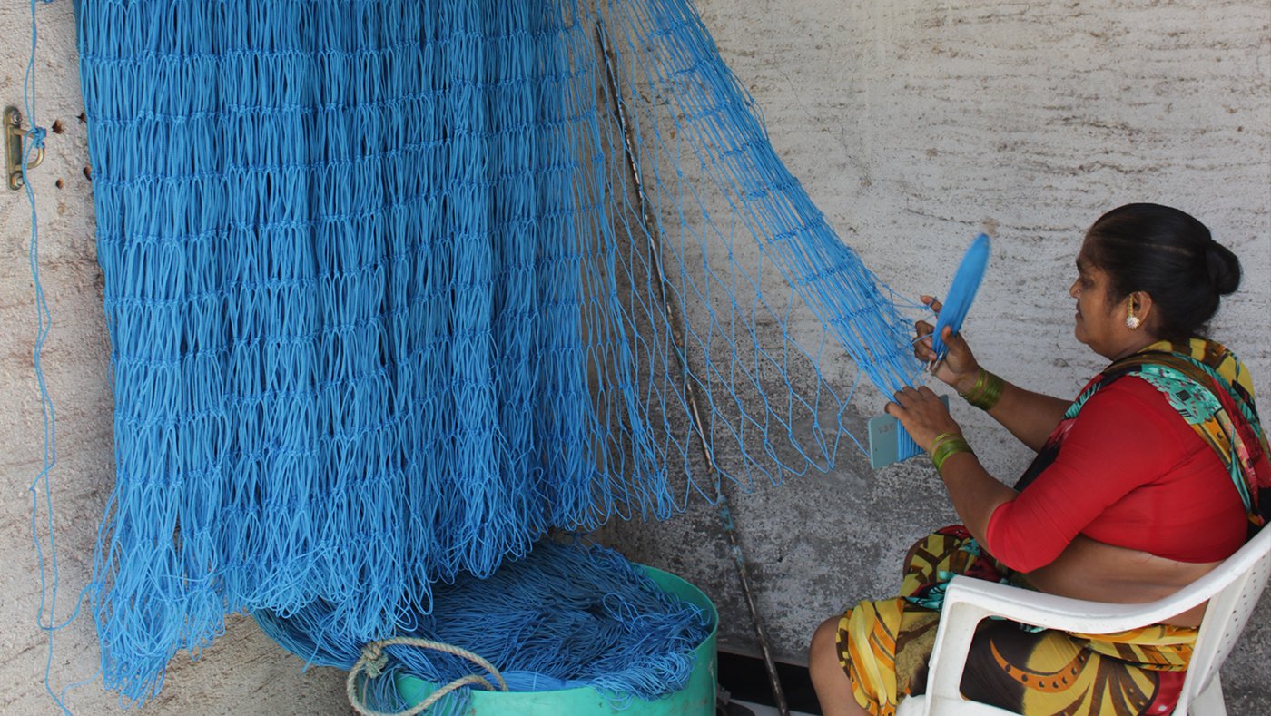 Jaishinta Banda sits at her porch in Killabandar village