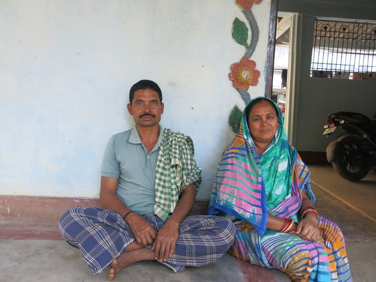 Left: Patrapali sarpanch Sanjukta Sahu with a map of the forestlands which the village has claimed in 2012 under the Forest Rights Act. The administration has still not processed the claim. Centre: Villagers here also have documents from 2012 for filing community forest claims. Right: People in Talabira show copies of their written complaint about the forgery of gram sabha resolutions awarding consent for the forest clearance