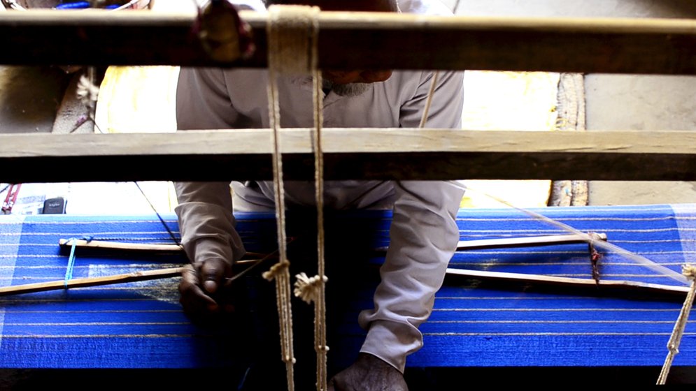 Abdul Jabbar, 65, among the last generation of the weavers still at work in Katoria