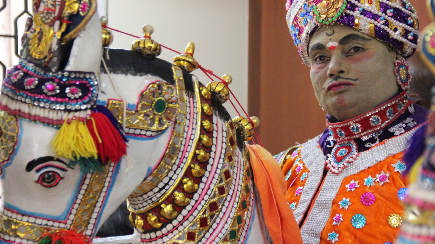 Kalaimamani T.A.R Nadi Rao dressed to perform