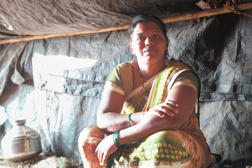 Sarika Sawant at the cattle camp