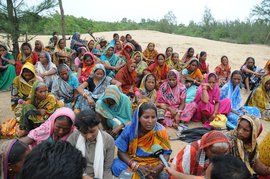 Worshipping a steel rath in Orissa